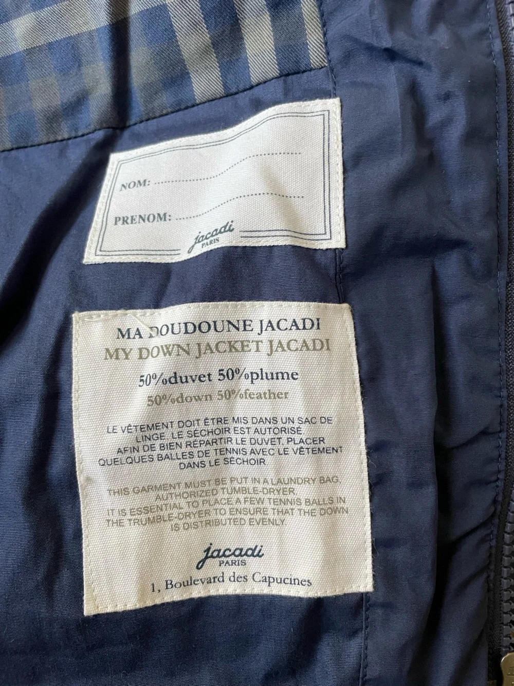 Jacadi Paris Children’s Down Winter Coat – Size 6 (6A)